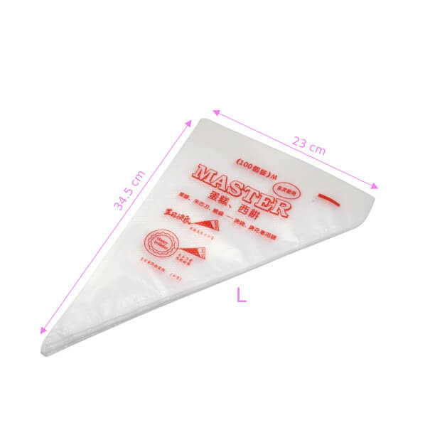 Poche à douille jetable 34.5×40×23 cm transparente en polyéthylène