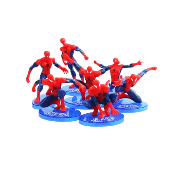 Topper Spiderman en plastique, 7 postures aléatoires