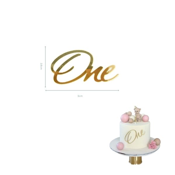 Topper One en acrylique doré