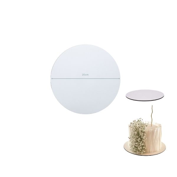 Support blanc 20 cm 3 mm pour gâteaux et pâtisseries