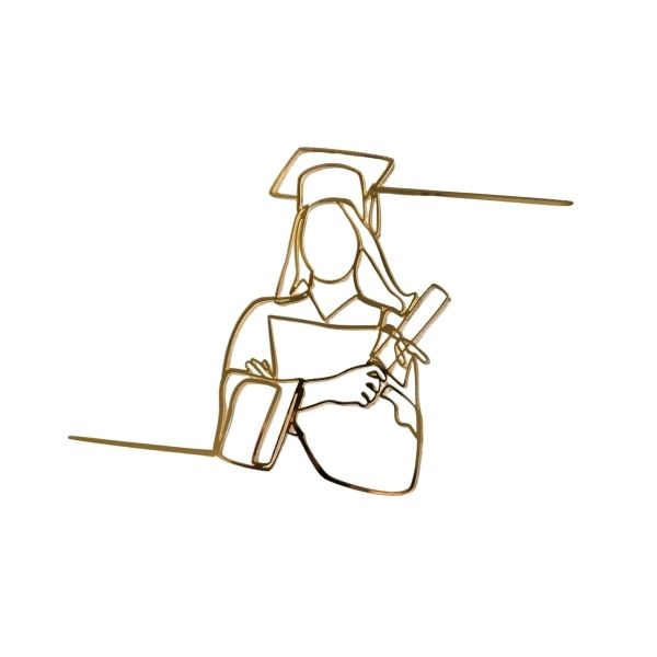 Topper graduation pour gâteau en acrylique