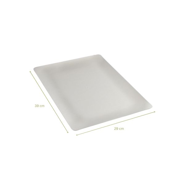 Plateau en pulpe de canne 29×39 cm pour traiteur et buffet