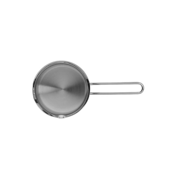 Bain-marie en inox pour chocolat avec diamètre 8 cm en bas, 12 cm en haut et hauteur 6 cm