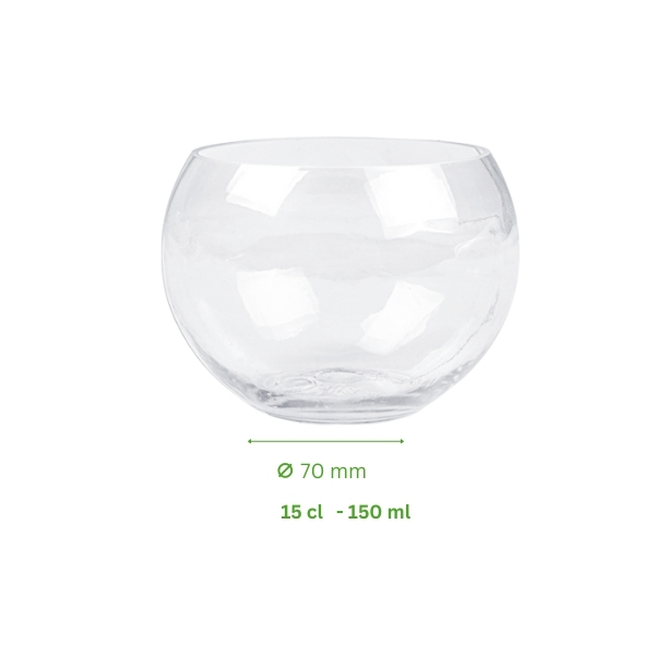 verrine plastique sphère 150 ml transparente lot 100