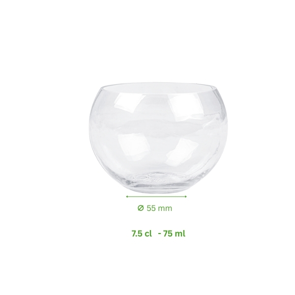 verrine plastique sphère 75 ml transparente lot 200