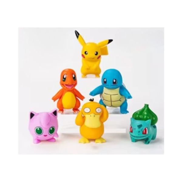 Lot de 6 figurines Pokémon en plastique 5×7 cm pour décoration de gâteaux